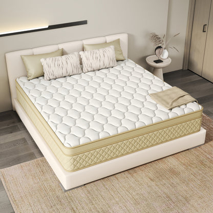 Yilicy 12 inch Queen Mattress,Hybrid Mattresses Medium in a Box