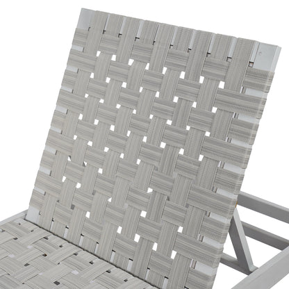 Christopher Knight Home Outdoor Wood Chaise Lounge Chair, Adjustable 4-Position Recliner with Rope Seat, Teak