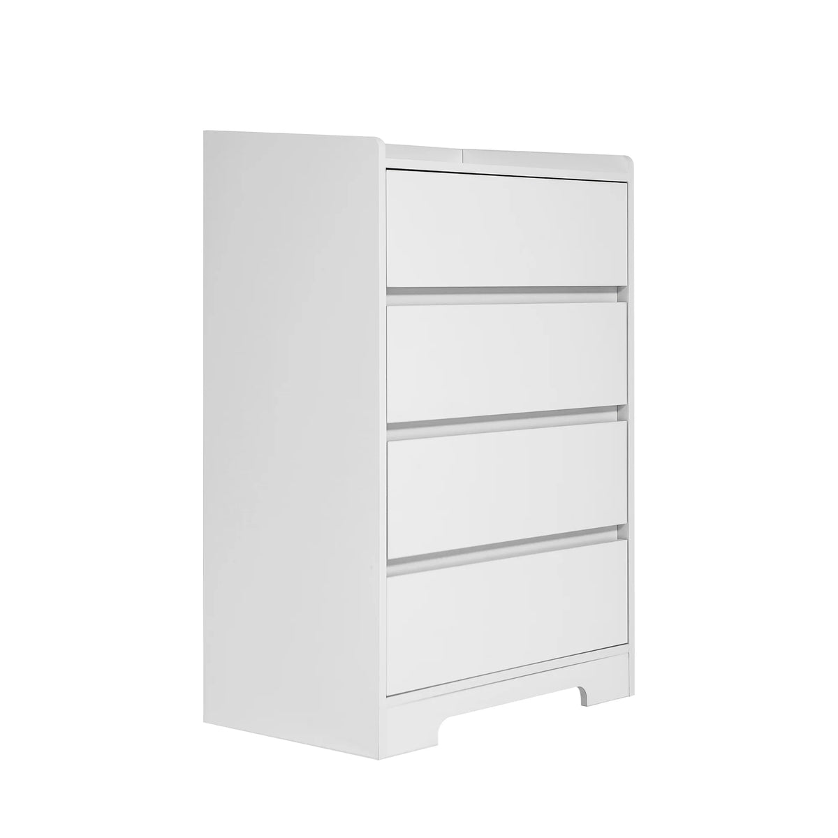 Aukfa Wood 4 Drawer Dresser,Chest of Drawer with Anti-fall Device, Black