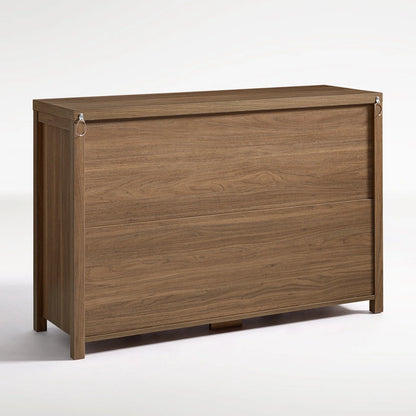 ARKANTOS Wooden 6 Drawer Double Dressers, Wide Chests of Drawers for Bedroom, Natural Oak