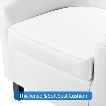 Yaheetech Faux Leather Accent Arm Chair For Living Room, Black