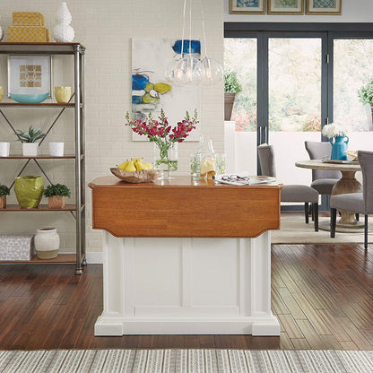 Homestyles Americana Wood Kitchen Island in Black