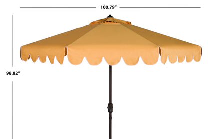 Safavieh Venice 9' Market Crank Tilt Patio Umbrella, Navy/White