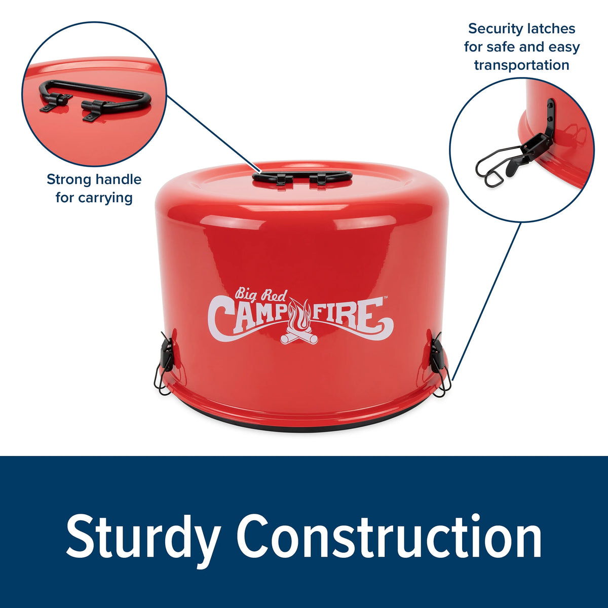 Camco Olympian Big Red Campfire, Approved for RV Campgrounds, Includes 10-Foot Propane Hose (58035)