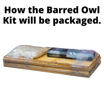JCS Wildlife Barred Owl Nesting Box DIY Kit - Exterior Grade Treated Plywood - An Owl Box Perfect for Barred Owls