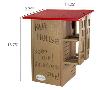 JCs Wildlife Ultimate Squirrel House Nesting Box (Blue/Gray) - A Perfect Home for Squirrels!