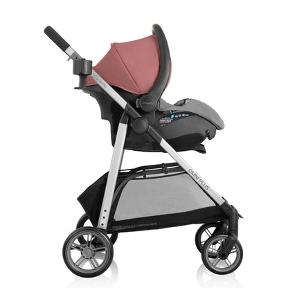 Evenflo Omni Plus Modular Travel System with LiteMax Sport Infant Car Seat, Mylar Gray, Unisex