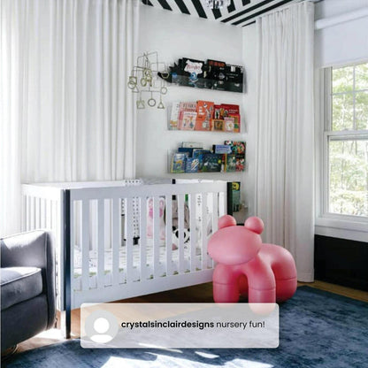 Delta Children Milo 3-in-1 Convertible Crib. Greenguard Gold Certified. Bianca White/Grey