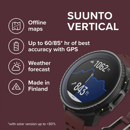Suunto Vertical Watch, All Black, One Size