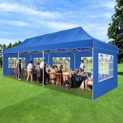 Hoteel 10x15 Heavy Duty Canopy Tent with 4 Sidewalls,Pop up Canopy for Parties Wedding,Commercial Easy up Gazebo with Roller Bag,UV 50+ &,Black