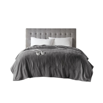 Serta Gray Polyester  Electric Blanket, Queen