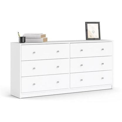 Home Square 4 Piece Bedroom Set With Dresser, Chest and 2 Nightstands in White