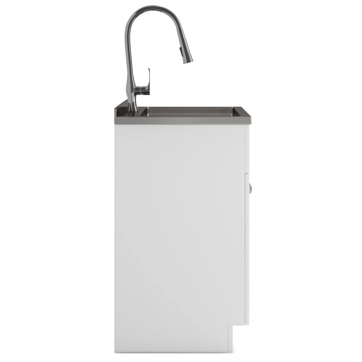 Simpli Home Beckham All-in-One 24-inch Utility Sink & Cabinet