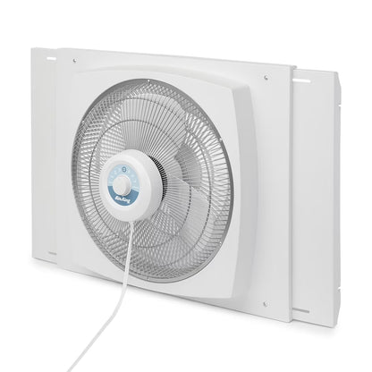Air King Storm Guard 16" 3-Speed 1/16 HP Plastic Blade Ball Bearing Window Fan