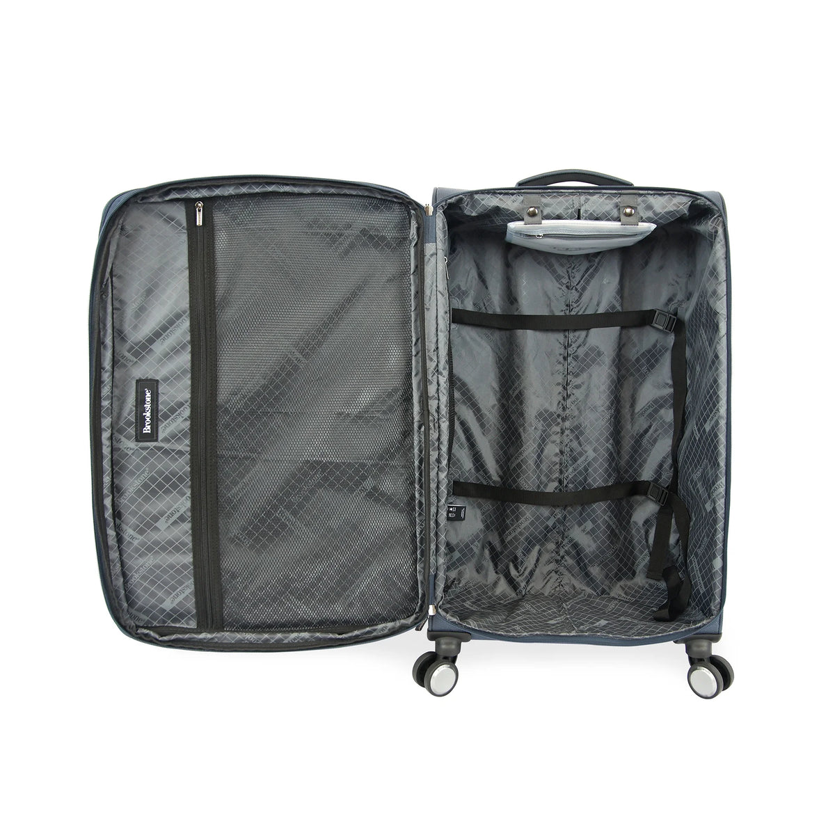 Brookstone Harbour 22" Softside Carry-on Spinner Luggage - Dark Charcoal