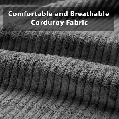 NYBOPAVIS 69" Futon Convertible Sofa Bed, Corduroy Loveseat Sofa Couch for Small Space Green