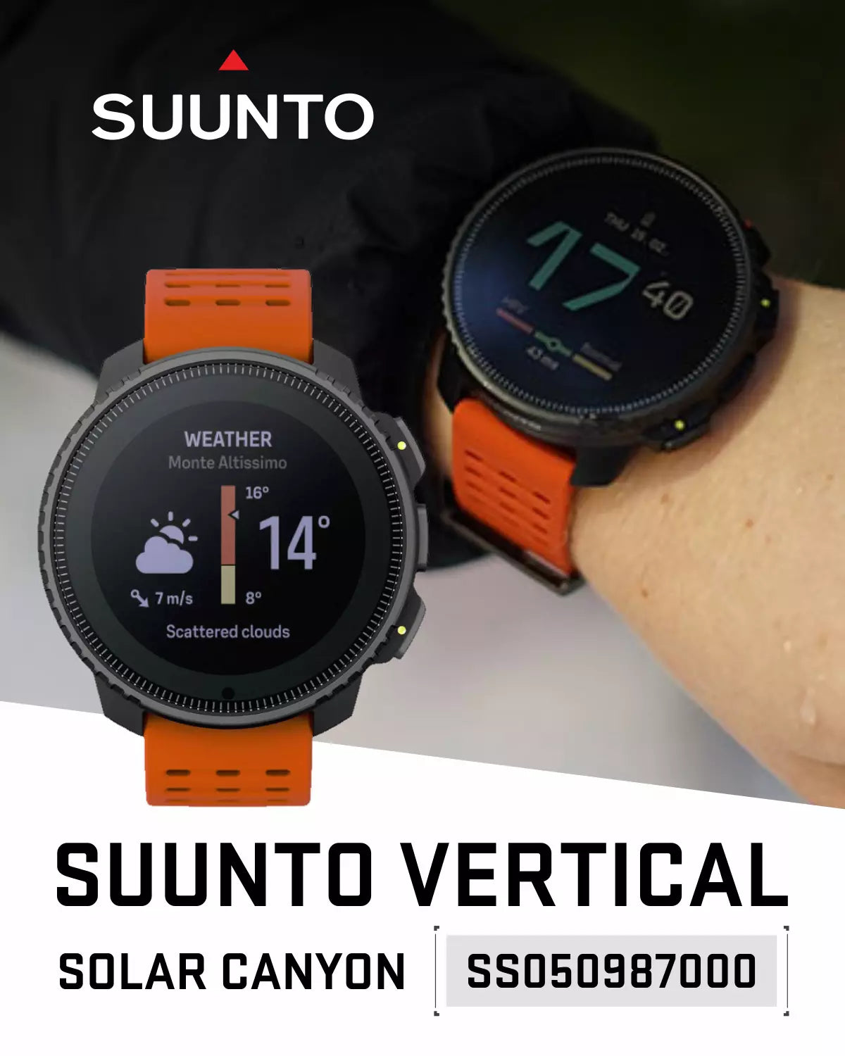 Suunto Vertical Watch, All Black, One Size
