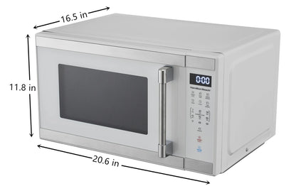 Hamilton Beach 1.1 cu. ft. Countertop Microwave Oven, 1000 Watts, White Stainless Steel