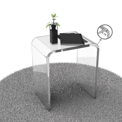 Ageszoe Coffee Table with Storage Shelf ,Acrylic Modern Clear End Table,Kid's Table for Livingroom, 32"L x 16"W x 16"H"