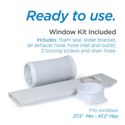 BLACK+DECKER BPP10WTB 14,000-BTU 3-Speed 1,250-Watt Portable Air Conditioner with Remote