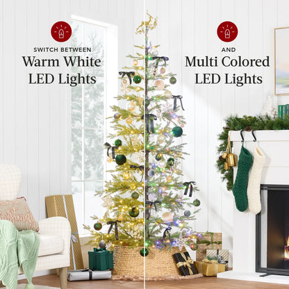 Best Choice Products 4.5ft Pre-Lit Sparse Christmas Tree w/ 100 2-in-1 LED Lights, Cordless Connection, Metal Stand