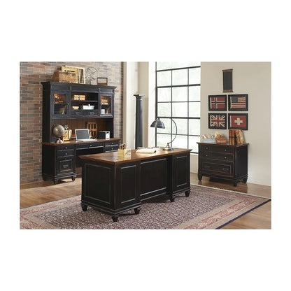 Martin Furniture Hartford White Wood Double Pedestal Desk Executive Desk