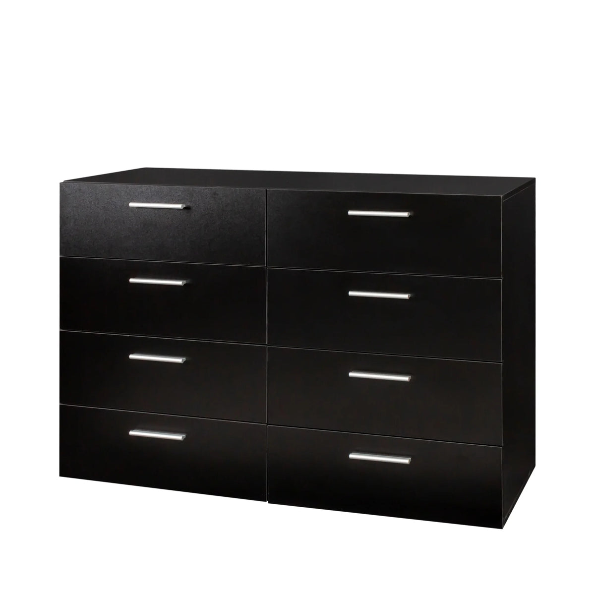 Ktaxon Bedroom Dresser with 6 Drawers, Wooden Double Dresser for Entryway, Wide Storage Cabinet for Living Room, Black