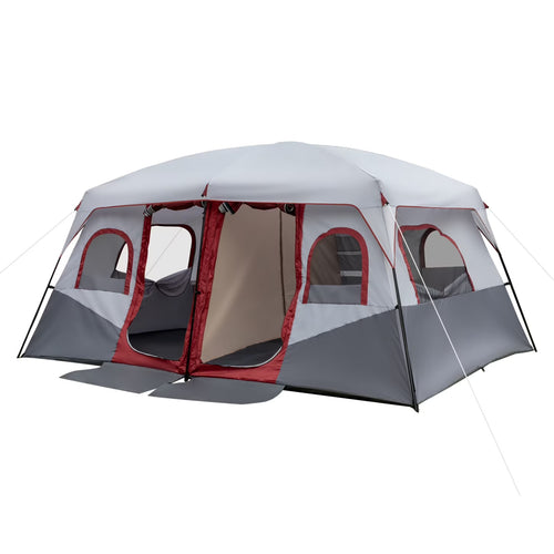 10 Person Family Cabin Tent, Huge Tent with 2 Room Design and Storage Pockets, Waterproof Big Tent for Outdoor, Picnic, Camping, Family Gathering