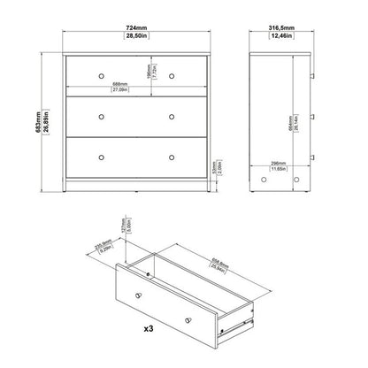 Home Square 4 Piece Bedroom Set With Dresser, Chest and 2 Nightstands in White