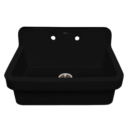 Whitehaus Old Fashioned Country Fireclay Utility Sink with High Backsplash