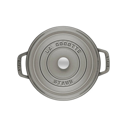 Staub Cast Iron 7-qt Round Cocotte - Grenadine