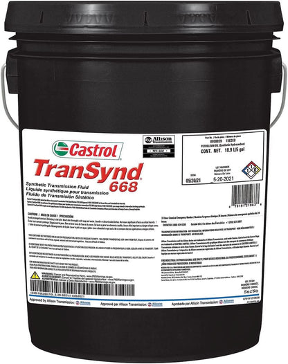Castrol TranSynd 668 Synthetic Automatic Transmission Fluid, 5 gal