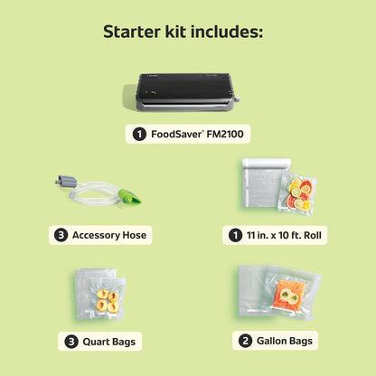 FoodSaver FM2100-000 Vacuum Sealing System for Food Preservation