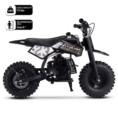 TOXOZERS Dirt Bike for Kids,Gas-Powered Mini Pit Bike with 13 Inch Knobby Tires,25 MPH,Rear Disc Brake,Supports up to 175 lbs,Begin-ner Off Road Motorcycle for Boys Girls,Blue