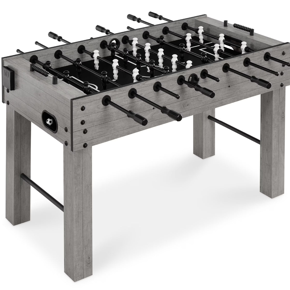 Best Choice Products Large 54in Full-Size Foosball Table for Home, Game Room w/ 2 Balls, 2 Cup Holders - Natural