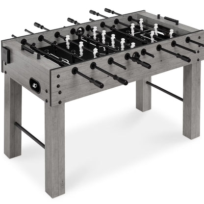 Best Choice Products Large 54in Full-Size Foosball Table for Home, Game Room w/ 2 Balls, 2 Cup Holders - Natural