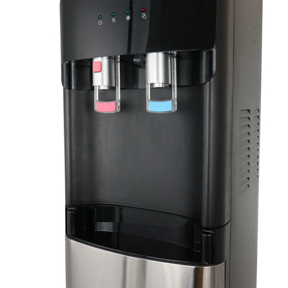 MegaChef Stainless Steel Bottom Load Hot and Cold Water Dispenser 5 Gallon Water Cooler