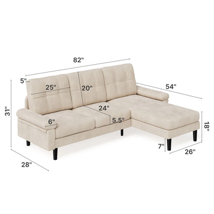 Lofka Sofa Couch with Large Storage Pockets and Soft Seats,Modern Loveseat Sofa for Apartment, Office, Bedroom,Deep Gray