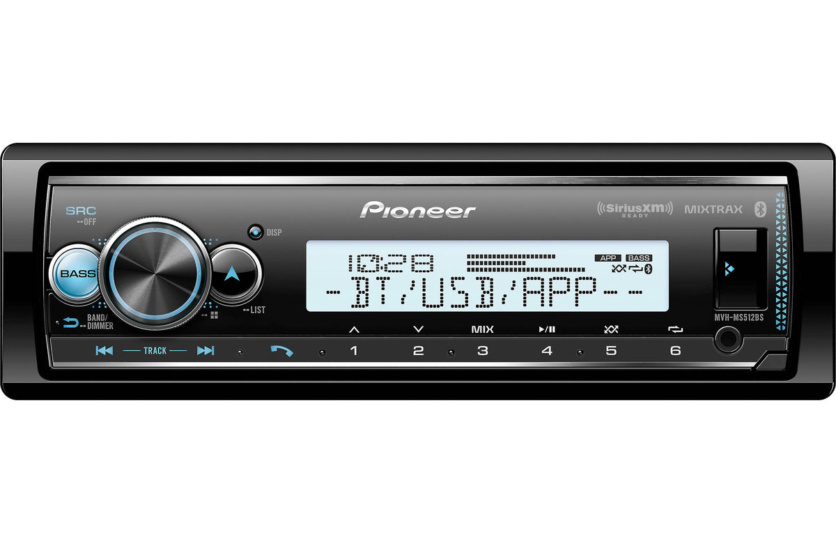 Pioneer MVH-MS512BS Marine Digital Media Receiver with SiriusXM SXV300V1 Radio Tuner Pkg