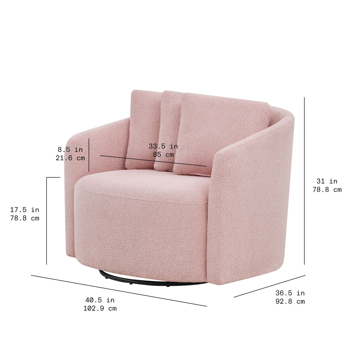Beautiful Drew Accent Chair by Drew Barrymore, Cream Boucle