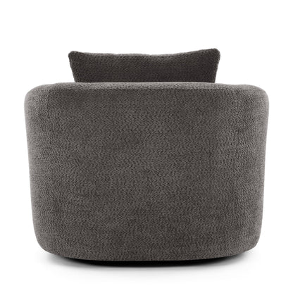 Harper & Bright Designs 360�� Swivel Accent Chair, Barrel Chair Swivel Upholstered Sofa Chair with Cushion for Living Room Office, Beige