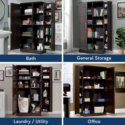Sauder Homeplus Storage Cabinet, Sienna Oak Finish
