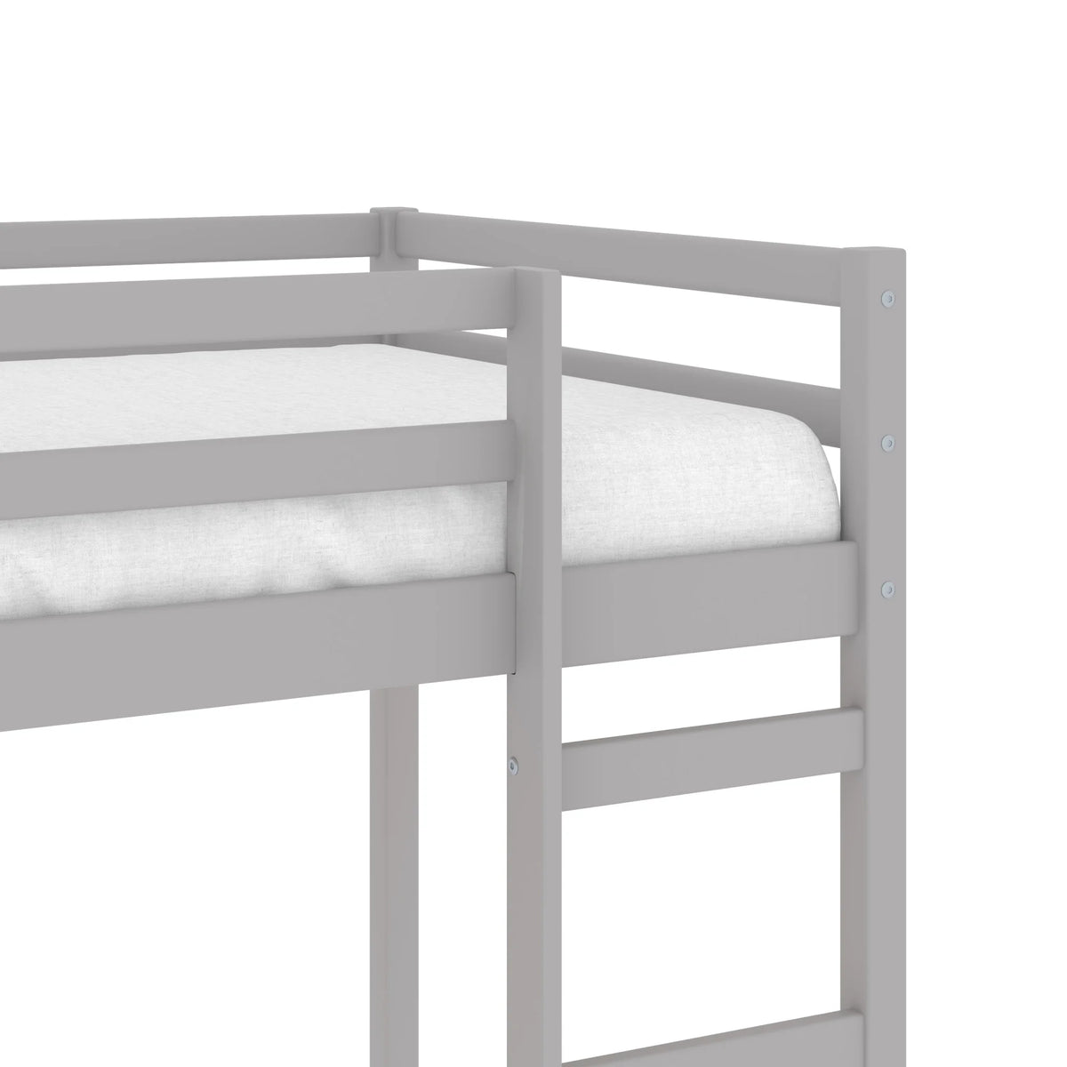 HH2Home Campbell Wood Twin Junior Loft Bunk Bed, White