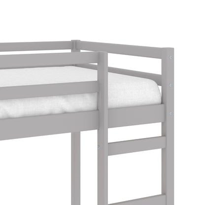 HH2Home Campbell Wood Twin Junior Loft Bunk Bed, White