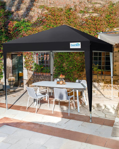 Quictent 10'x10' Pop up Canopy Tent with Sidewalls Instant Outdoor Gazebo Easy Party Tent Enclosed Waterproof, Easy Set up (Pink)