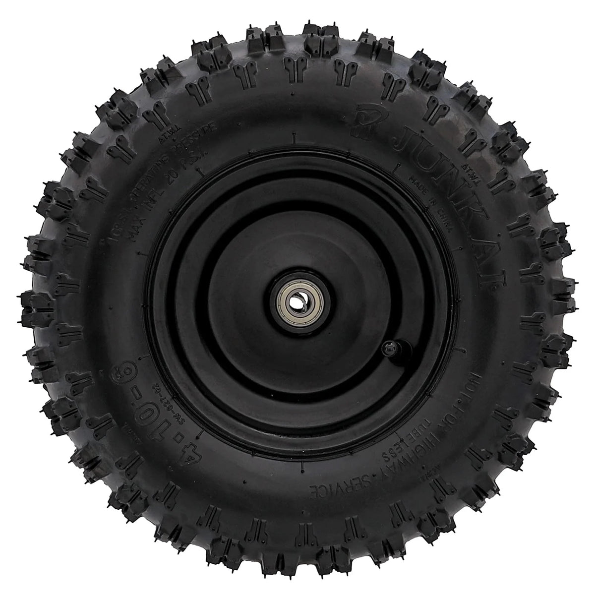 4pcs Front 4.10-6 Tires and Wheels Rims and 12mm Bearings 6" Go Kart Wheel 4.10x6 Tubeless Tire for ATV Quad Mini Bike Scooter Lawn Tractor Mower 4 Wheelers Drift Trike Snow Blower Wheelbarrow