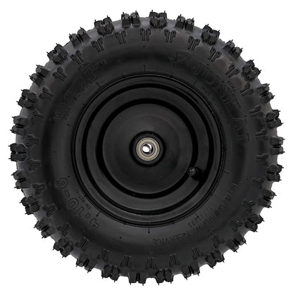 4pcs Front 4.10-6 Tires and Wheels Rims and 12mm Bearings 6" Go Kart Wheel 4.10x6 Tubeless Tire for ATV Quad Mini Bike Scooter Lawn Tractor Mower 4 Wheelers Drift Trike Snow Blower Wheelbarrow
