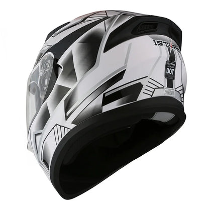 1Storm Motorcycle Modular Full Face Flip up Dual Visor Helmet + Spoiler + Motorcycle Bluetooth Headset: HJK316 Mechanic Red