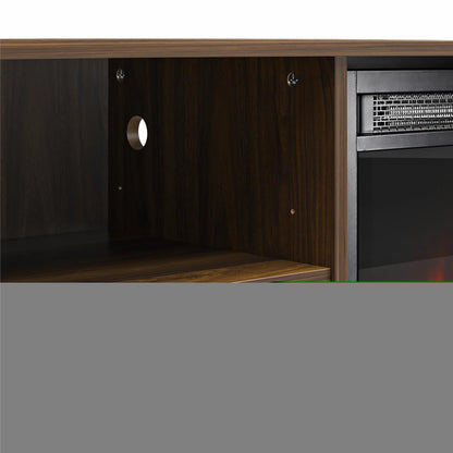Mainstays Fireplace TV Stand, for TVs up to 55", Black Oak