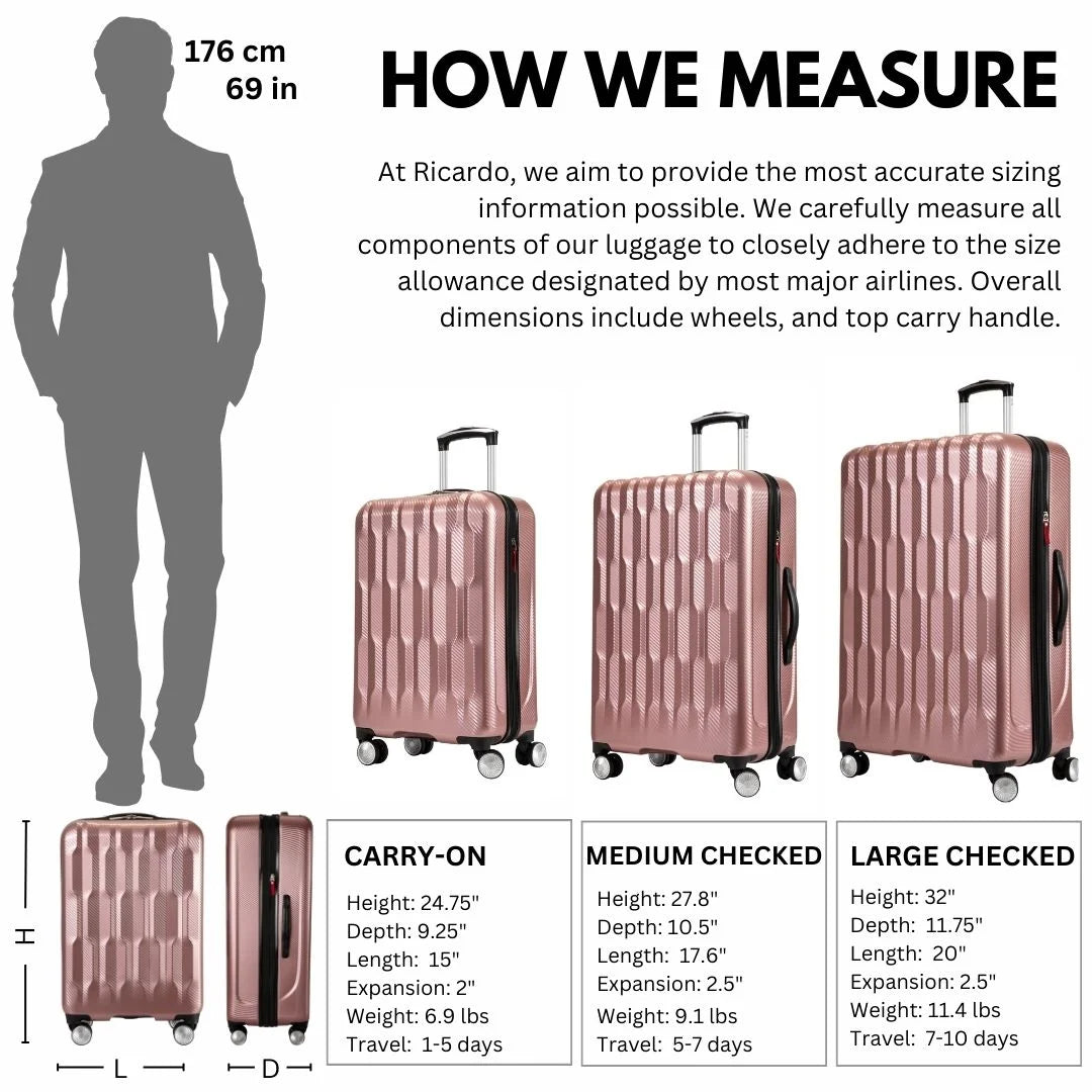 Ricardo Beverly Hills Anchor Bay Hardside 29" Expandable Checked Spinner Luggage, Charcoal